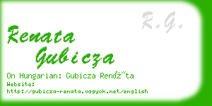 renata gubicza business card